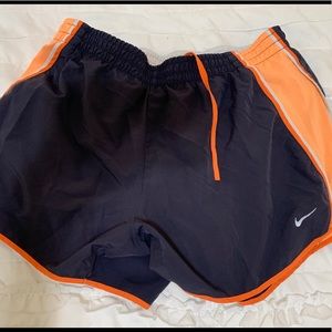 Navy and Orange Nike Dri-Fit shorts